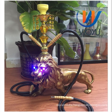 Guangzhou WOYU led lion shisha 2 pipes animal sheesha hookah